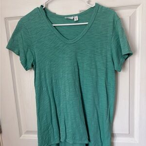 Wilt Women's V-Neck Short Sleeve Tee in Teal Green